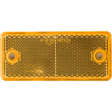 Reflector, angular, 90 x 40 mm, yellow, self-closing, w.holes