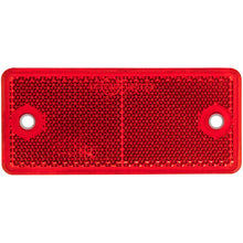 Reflector, angular, 90 x 40 mm, red, with mounting holes