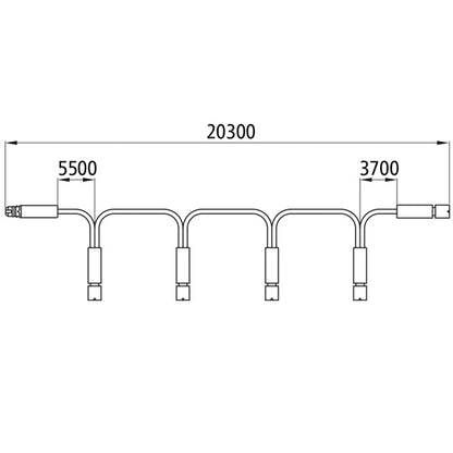 SML chain, 3-pin ASS (socket), 5 x 3-pin ASS (pin), OEM