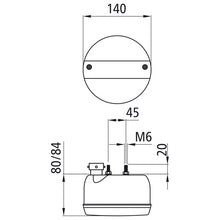 Three-chamber light LED, 12/24 V, 140 mm Ø, 8-pin bayonet, Gen2