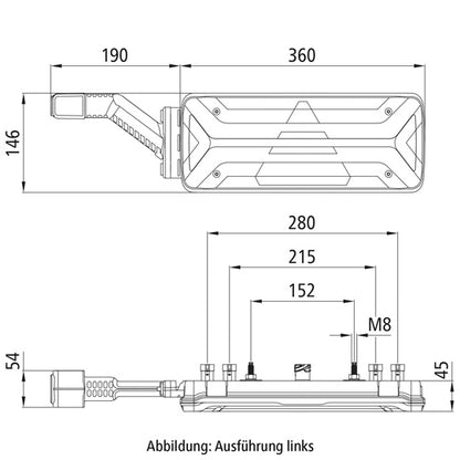 EcoLED II, 12/24V, re,7-pin +4x2-pin Superseal,ISO-Imp.,URA,OEM