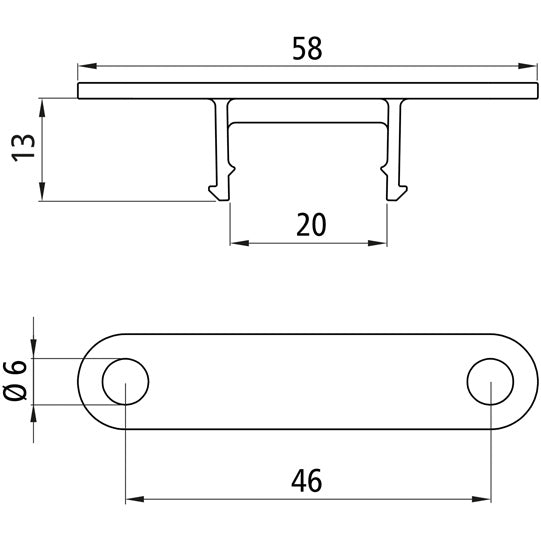 Tubepoint mounting kit, flat mounting