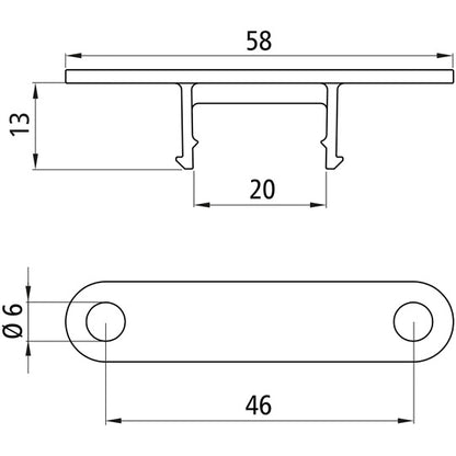 Tubepoint mounting kit, flat mounting