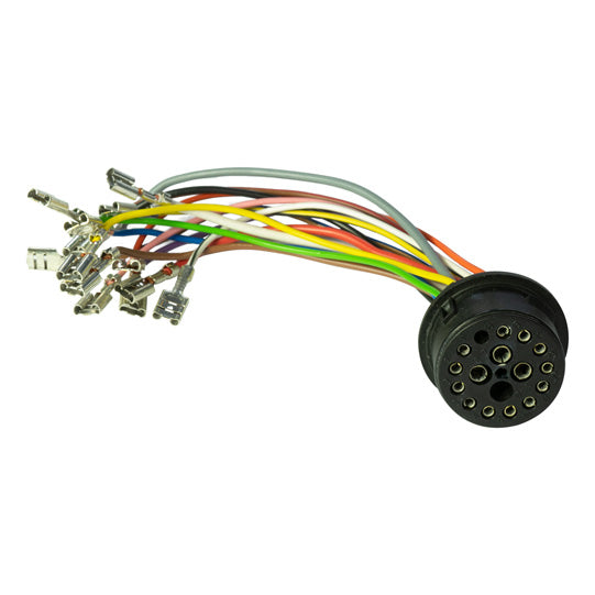 Plug-in housing 17-pin, socket, pre-wired, for distributor ASS