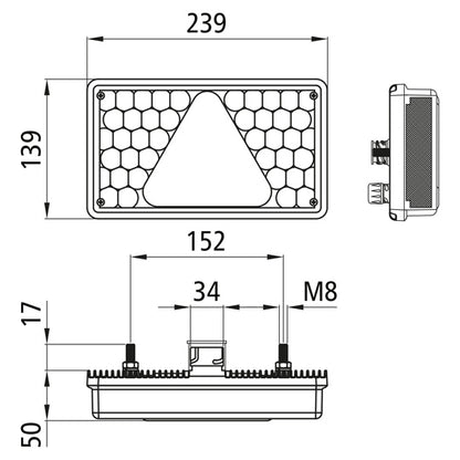 MultiLED, 24V, left, w.delta, 7-pin AMP+2-pin ASS, NSL, RFS,SML