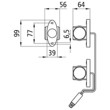 Superpoint III LED set, 24 V, li/re, 0.30m, 3-pin