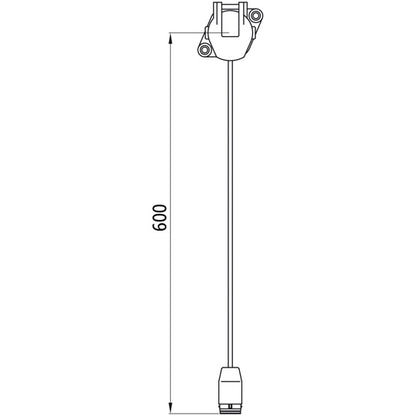 Supply cable, 15-pin socket, 17-pin ASS LP 20, 600 mm