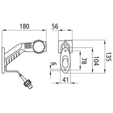 Superpoint III LED, 24 V, right, rt/ws/ge, 1.75 m, 2-pin ASS
