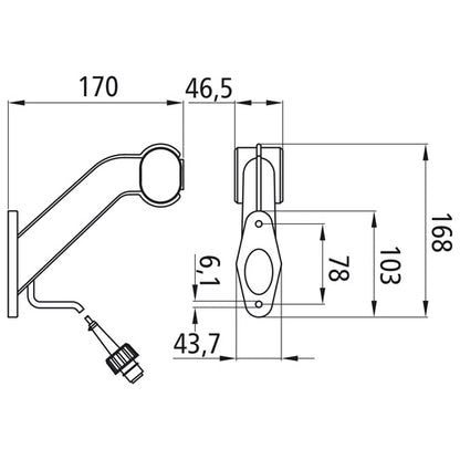 Superpoint II, 24 V, right, 1.75 m, 2-pin ASS