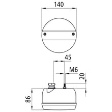 3-chamber light, 12/24 V, 140 mm ø, 8-pin bayonet
