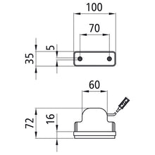Flatpoint I LED, 24 V, SML, 1.00 m, P&amp;R, recessed version