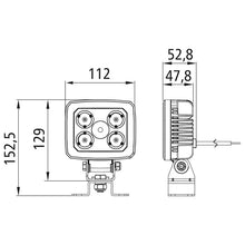 Workpoint 1500 LED, 12/24 V, 1.5 m, open end, near-field diff.