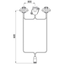 Supply cable, 15-pin socket, 17-pin ASS LP20, 600mm/800mm