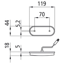 Unipoint LED, 24 V, white position light, 0.50 m, 3-pin ASS