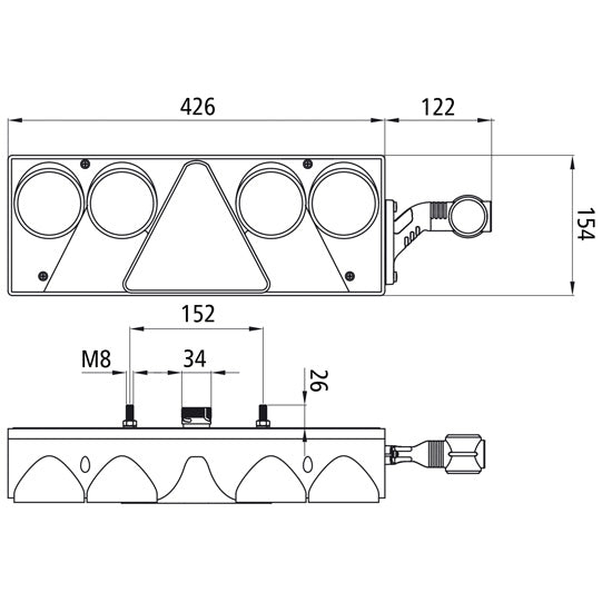 Europoint II LED, 24 V, right, with URA, 7-pin ASS
