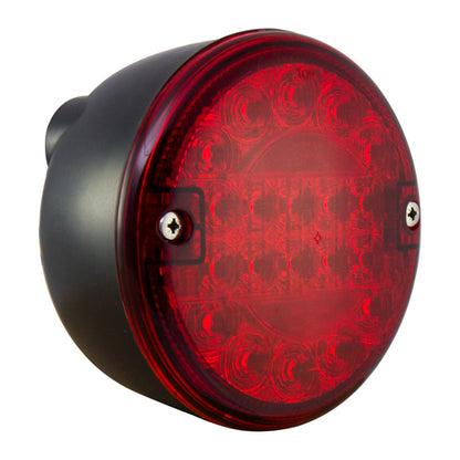 Rear fog light LED, 12/24 V, 140 mm Ø, 8-pin bayonet