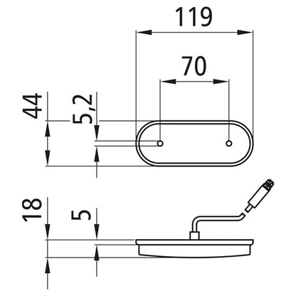 Unipoint LED, 24 V, SML, 1.50 m, 3-pin ASS, overmolded