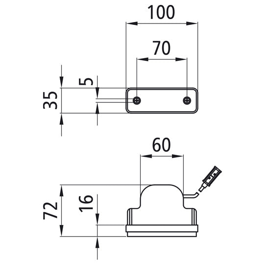 Flatpoint I LED, 24 V, SML, 0.50 m, P&amp;R