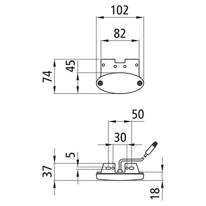 Flatpoint II LED, 24 V, SML, 1.50m, 3-pin ASS, 90° angle (C)