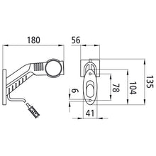 Superpoint III LED, 24 V, right, rt/ws/ge, 1.25 m, P&amp;R