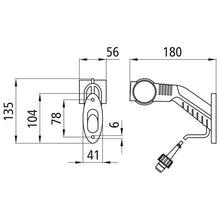 Superpoint III LED, 24 V, left, rt/ws/ge, 2.10 m, 2-pin ASS