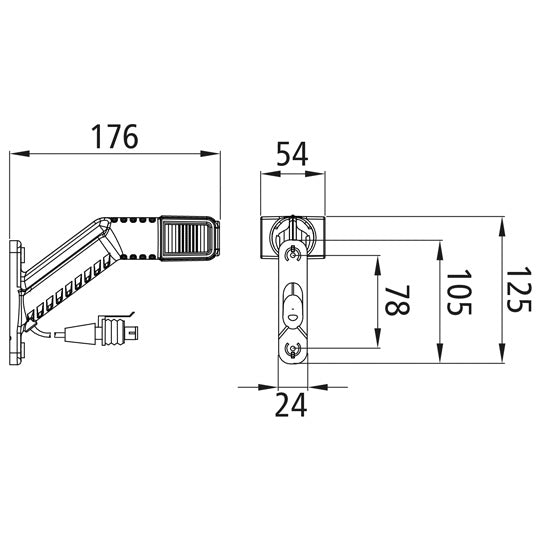 Superpoint IV LED, 12/24 V, re, URL f. EcoLED II, 2-pole AMP