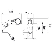 Superpoint III LED, 24 V, right, rt/ws/ge, 2.10 m, 2-pin ASS