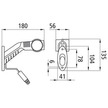 Superpoint III LED, 24 V, right, rt/ws/ge, 1.25 m, 3-pin ASS
