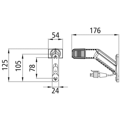 Superpoint IV LED, 12/24 V, left, URL for EcoLED II, 2-pole AMP