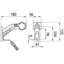 Superpoint III LED, 24 V, re, rt/ws/ge, 0.5 m, 2-pin Superseal