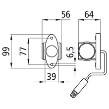 Superpoint III LED, 24 V, L/R, 0.50 m, 3-pin