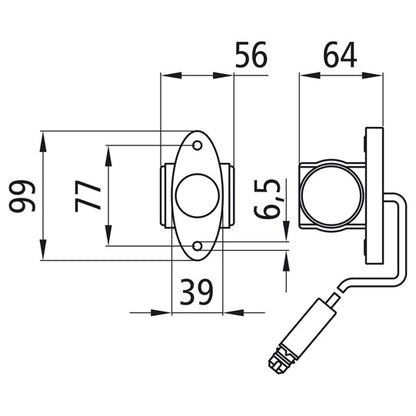 Superpoint III LED, 24 V, L/R, 0.50 m, 3-pin