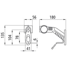 Superpoint III LED, 12 V, left, rt/ws/ge, 1.00 m, DC