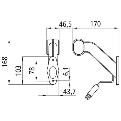 Superpoint II, 24 V, left, 1.25 m, 3-pin ASS