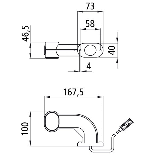 Superpoint II, 24 V, L, rt/ws/ge, 1.40 m, P&R, Earpoint ver.