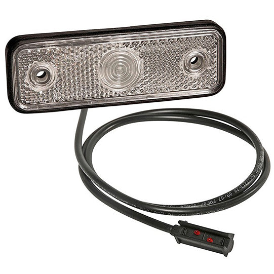 Sidepoint, 24 V, white, 0.25 m, P&R, recessed, w. rubber base.