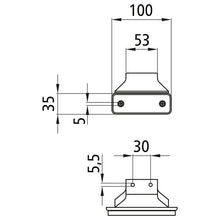Sidepoint, 24 V, white, 0.50 m, P&amp;R, Valeo bracket
