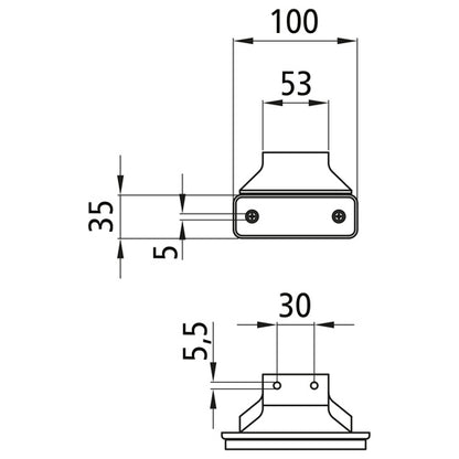 Sidepoint, 24 V, white, 0.50 m, P&amp;R, Valeo bracket