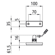 Flatpoint I LED, 24 V, 0.50 m, w/ angled connection