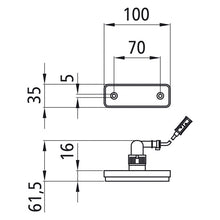 Flatpoint I LED, 24 V, 1.50 m, w/ angled connection