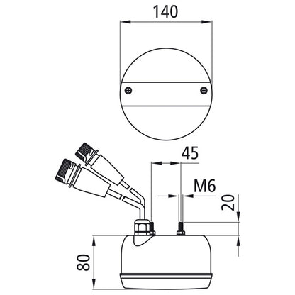 3-chamber light, 24 V, left, 7-pin ASS, 2-pin ASS