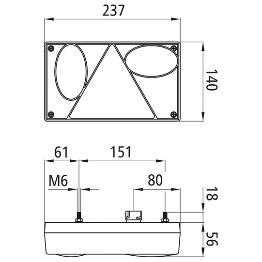 Multipoint I LED, 24 V, right, with RFS, 2.50 m, 7-pin ASS