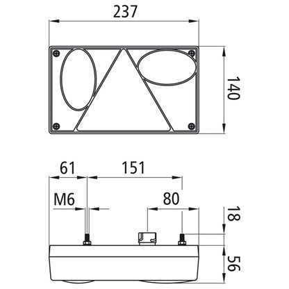 Multipoint I LED, 24 V, right, with RFS, 2.50 m, 7-pin ASS