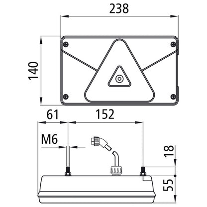 Multipoint V, 24 V, right, 2.5 m, 7-pin ASS