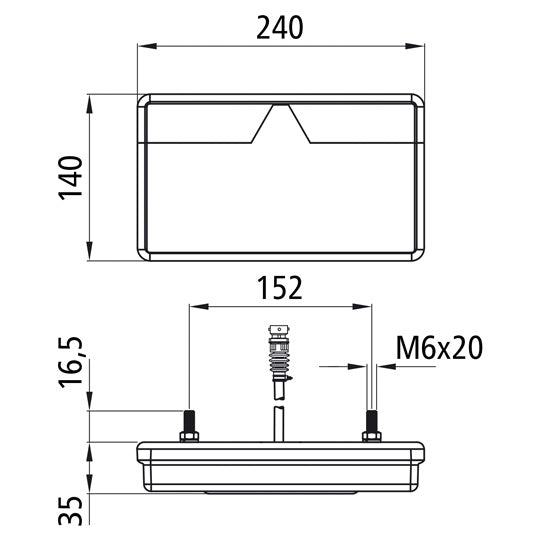 MultiLED II, 12/24 V, L, flat, 0.5m, 8-pin bayonet, w.NSL,RFS