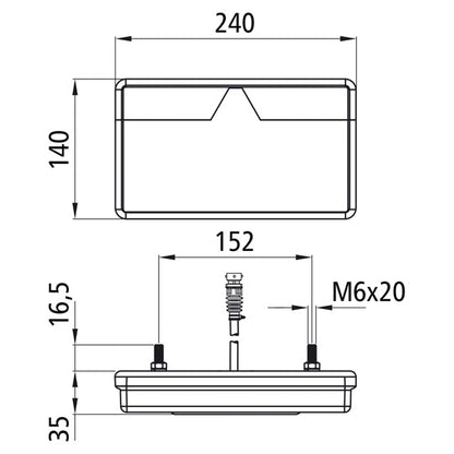 MultiLED II, 12/24 V, L, flat, 0.5m, 8-pin bayonet, w.NSL,RFS