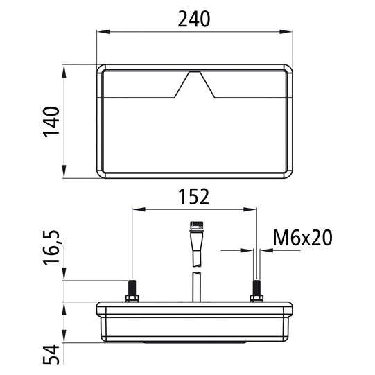 MultiLED II, 12/24 V, right, high, 0.5 m, 7-pin ASS, NSL, RFS