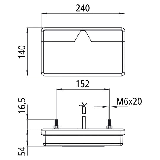 MultiLED II, 12/24 V, right, high, 0.50 m, openend,KZL/NSL/RFS