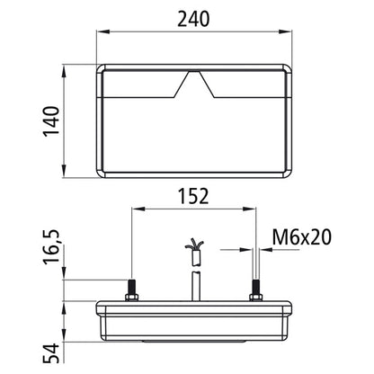 MultiLED II, 12/24 V, right, high, 0.50 m, openend,KZL/NSL/RFS