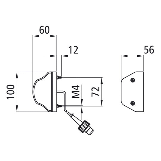 Regpoint LED, 12/24 V, KZL, 0.50 m, 2-pin ASS.